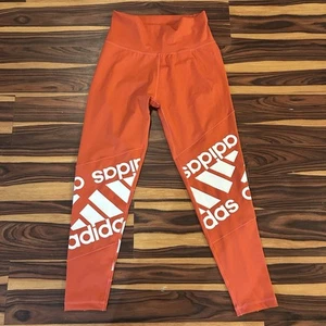 Adidas Leggings Gr. M Medium Damen Glory Rot Pink Stretch Diagonal Logo 🔥 - Bild 1 von 7