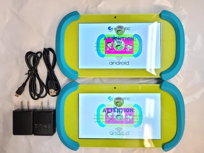(LOT OF 2) EMATIC PBS KIDS PLAYTIME PAD 7" TABLET 16GB Wi-Fi PBSKD12 AS-IS! READ - Image 1 of 3
