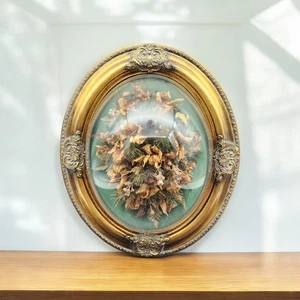 Globo/burbuja Polly frontal vintage estilo victoriano con marco de flores enmarcado ovalado  - Imagen 1 de 11