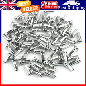 50pcs Metal Nipples for 14G 2mm Spokes Mountain Bike Cycling Parts (Silver) . - Picture 1 of 4
