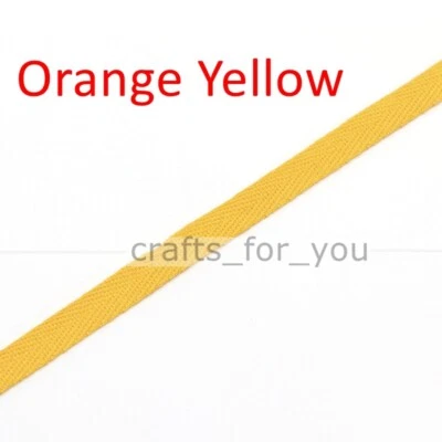 10MM COTTON TWILL WEBBING STRAP HERRINGBONE FABRIC TAPE DIY FOR TRIMMING/EDGING - Image 1 of 4