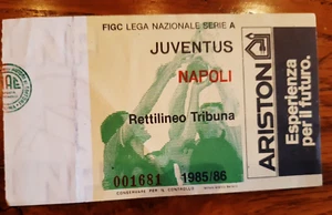 JUVENTUS - NAPOLI 1985/86 MARADONA - PLATINI (BIGLIETTO ORIGINALE RARO) TORINO - Foto 1 di 1