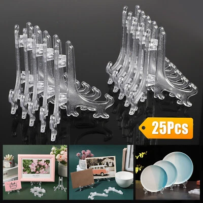 25Pcs Easel Display Stand Plate Foldable Bracket Picture Photo Frame Card Holder - Image 1 of 4