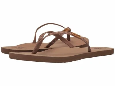 NUEVA SANDALIA MUJER CHANCLA ARRECIFE DELGADA CUENTAS DE JENGIBRE MARRÓN POLVORIENTO ROSA ORIGINAL Foto 1 de 4