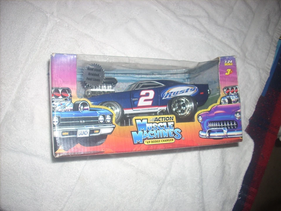MUSCLE MACHINE'S RUSTY WALLACE #2 DODGE CHARGER, 1/24 DIE-CAST, SEALED, RARE !! - Image 1 of 2