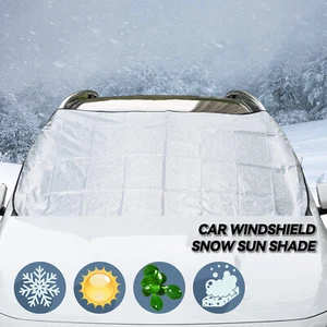 Car Silver Cover Sun Shade Rain Dust Frost Protector Windshield Winter Snow Ice - Foto 1 di 6