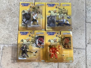 1998 Edition Starting Lineup NHL/Hockey Figures with Cards (Lot of 4) see pics