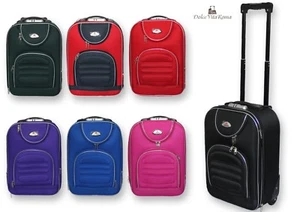 VALIGIA BAGAGLIO A MANO ULTRALEGGERO TROLLEY RYANAIR EASY JET 2 RUOTE LOW COST - Foto 1 di 16