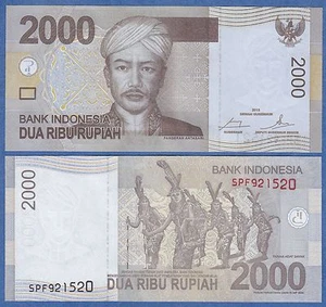 Indonesia 2000 Rupiah P 148g (2009) 2015 UNC  2,000 - Picture 1 of 1