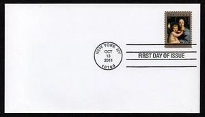 USA, SCOTT # 4570, BLANK FDC COVER OF CHRISTMAS, MADONNA & CHILD YEAR 2011 - Picture 1 of 1