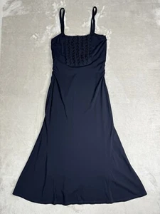 Vintage 90s Max Mara Maxi Dress Sz 38 US 4 Y2K Black Gown Italian Stretchy RARE - Picture 1 of 12