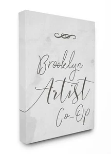 Stupell Industries Brooklyn Artist Co-Op Typography Sign Stretched Canvas - Picture 1 of 1
