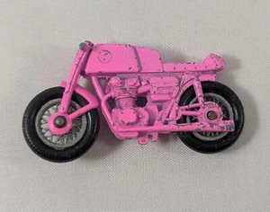 LESNEY Matchbox HONDA #7 PINK Motorcycle DIRTBIKE 2" DIECAST Metal Rare VINTAGE - Picture 1 of 9