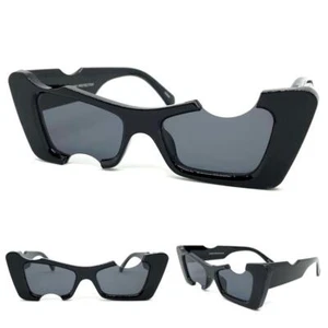 Clásico Elegante Vintage Retro Moderno Estilo Ojo de Gato GAFAS DE SOL Funky Marco Negro - Imagen 1 de 6