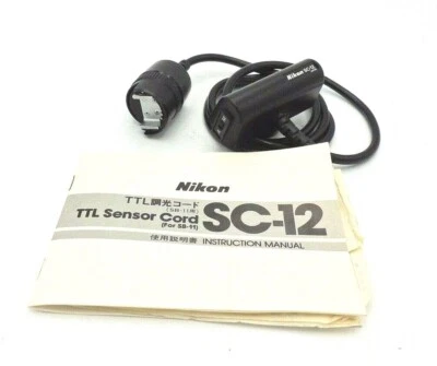 Nikon SC-12 TTL Flash Sensor Cord Connector for SB-11-Untested - Image 1 of 4