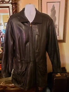 Rainforest Men's Forest Club Leather Jacket sz L - Picture 1 of 5