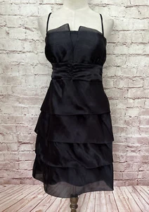 I.N. Studio Womens Black Taffeta Cocktail Formal Sleeveless Sheath Dress Size 10 - Picture 1 of 6