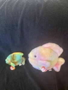 New Old Stock Ty Retired Beanie Buddies Coral And Beanie Babies Coral - Picture 1 of 8