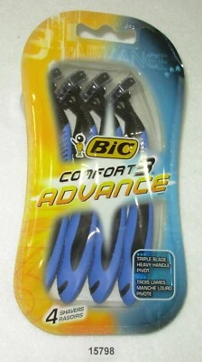 Maquinilla de afeitar desechable BIC Comfort 3 Advance para hombre de 3 hojas - 4 unidades NUEVA SELLADA Foto 1 de 2