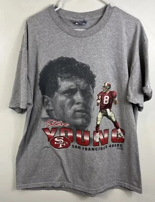 Camiseta De Colección Años 90 STEVE YOUNG San Francisco 49ers Big Face XL LEER Descripción Foto 1 de 4