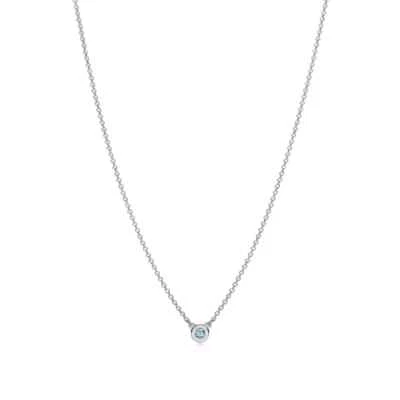 TIFFANY & CO COLLANA IN ARGENTO 925 ELSA PERETTI CON PENDENTE YARD ACQUAMARINA - Immagine 1 di 4