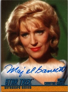 1997 Skybox STAR TREK LA SÉRIE ORIGINALE 1 A30 MAJEL BARRETT AUTOGRAPHE - Photo 1 sur 2