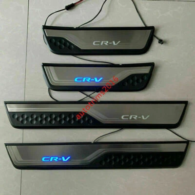 Protector de placa de desgaste de umbral de puerta con luz LED iluminada para Honda CR-V 17-22 Foto 1 de 4