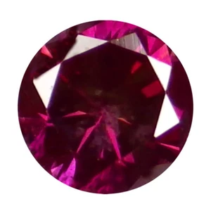 0,08 quilates fenomenal corte redondo (3 x 3 mm) SI claridad rosa púrpura piedra diamante - Imagen 1 de 1