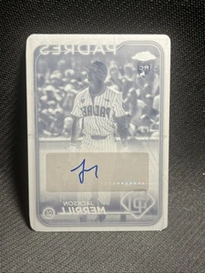 2024 TOPPS CHROME UPDATE JACKSON MERRILL RC CYAN PRINTING PLATE AUTO 1/1 - Picture 1 of 2