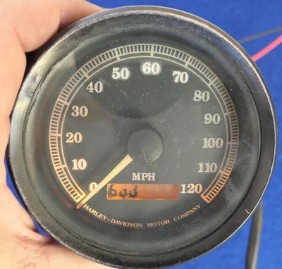 Genuine Harley Davidson Dyna XL Sportster 4" Speedometer Speedo 95-98 31k Miles - Image 1 of 4