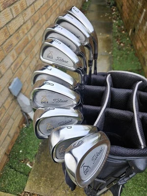 GENTS RIGHT HAND TITLEIST DCI OVERSIZE + GOLD TRIANGLE IRONS  - Image 1 of 4