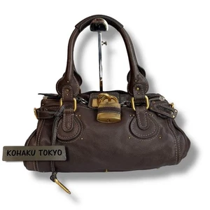 Vintage Chloe Paddington braun Leder Handtasche Schultertasche Vorhängeschloss Schlüssel Y2K - Bild 1 von 15