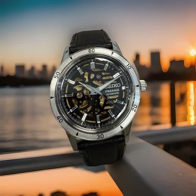Reloj automático para hombre Seiko Presage Style años 60 esfera esqueleto SSA461 hecho en Japón Foto 1 de 4