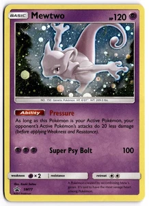 Pokemon TCG Mewtwo SM77 Black Star Promo Cosmos Holo LP - Picture 1 of 2