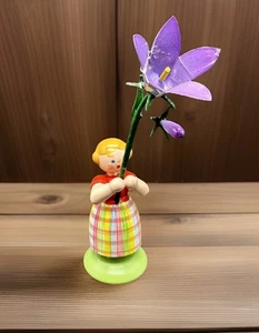 DDR Erzgebirgische Volkskunst " EXPERTIC" - Blumenkinder - GLOCKENBLUME - TOP - Picture 1 of 5