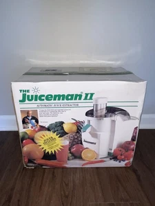 Exprimidor de cocina extractor de zumos automático Juiceman II vintage años 90 caja original - Imagen 1 de 4
