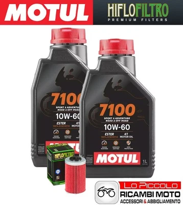 Kit Tagliando 2 OLIO [MOTUL] 7100 10w60 + FILTRO Husaberg FX 470 E 2001 2002 Foto 1 de 4