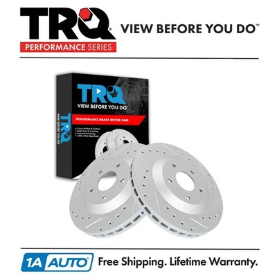 TRQ Front Brake Rotors Set For 1997-2004 Chevrolet Corvette — 第 1/4 张图片