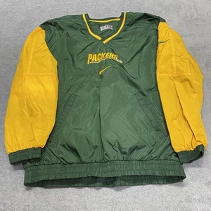 Nike Men Size XL Green Bay Packers Pro Line Reversible Pullover Windbreaker NFL - Picture 1 of 15