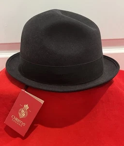 Brooks Brothers Christy’s London Black Felt Men’s Hat Size 6 7/8 New With Tags - Picture 1 of 8