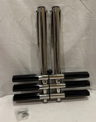 Escalera de barco de 3 pasos de acero inoxidable escaleras de buceo para barco de pesca de lubina... Foto 1 de 4