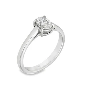 Platinum Diamond Engagement Ring - Size K - 0.60ct - Picture 1 of 5