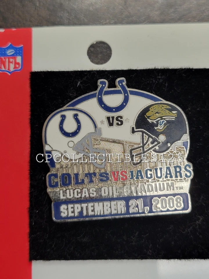 Jacksonville Jaguars VS Indianapolis Colts Game day Pin 9/21/2008 LUCAS OIL - Image 1 of 1