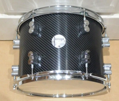PDP by DW 12" CONCEPT MAPLE RACK TOM in CARBON FIBER for YOUR SET! LOT K340 - Image 1 of 4