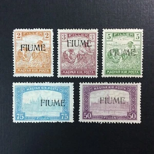 Estampillas Broadview Fiume #3-5, 13-14.  MNG.  F-VF. - Imagen 1 de 2