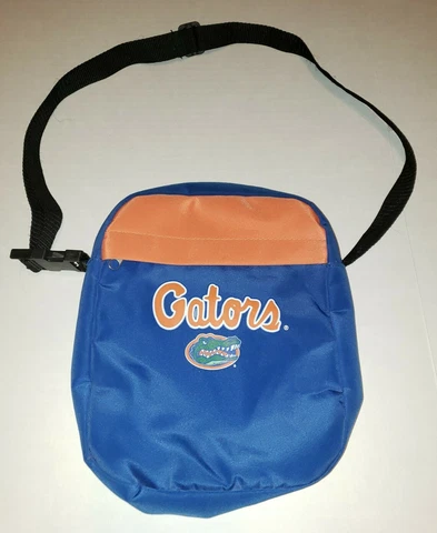 Florida Gators Orange Blue Insulated Lunch Bag Zipper w/ Vintage 1990 Koozie Cover