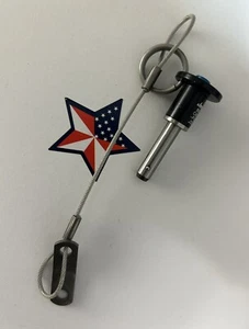 1/4" x 3/4" Grip Length 17-4 Stainless Ball Lock Quick Release Pin W/ 6" Lanyard - Picture 1 of 1