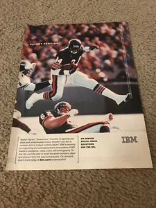 Vintage WALTER PAYTON CHICAGO BEARS NFL IBM Print Ad "PATENT PENDING" - Picture 1 of 1