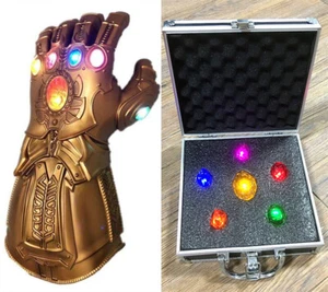 Thanos Infinity Gauntlet Glove Led Diamond Stone Collection Light up Toy Gift - Picture 1 of 11