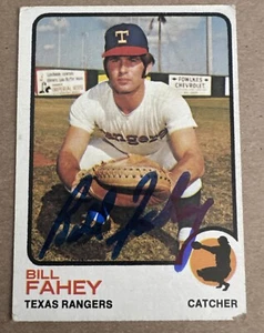 1973 Topps #372 BILL FAHEY Autographed SIGNED Card - Texas Rangers - Picture 1 of 2